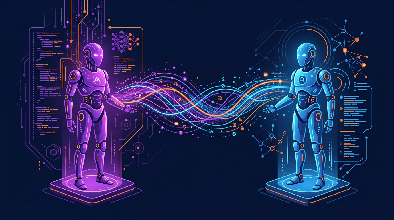 ClaudeBot and Anthropic AI crawlers guide showing a purple-blue robot spider crawling web connections