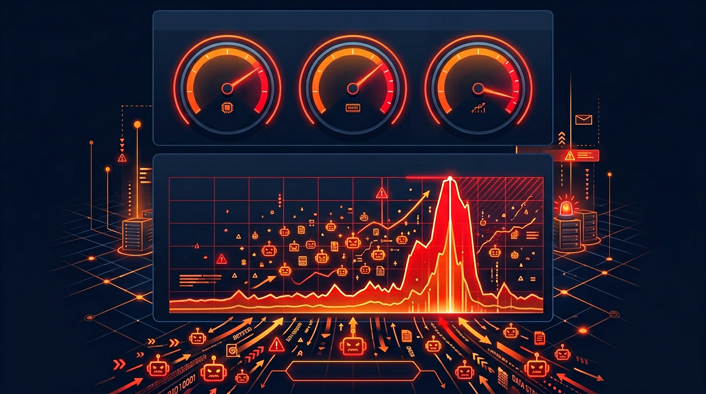 Server load meters and bandwidth usage spiking from aggressive bot traffic