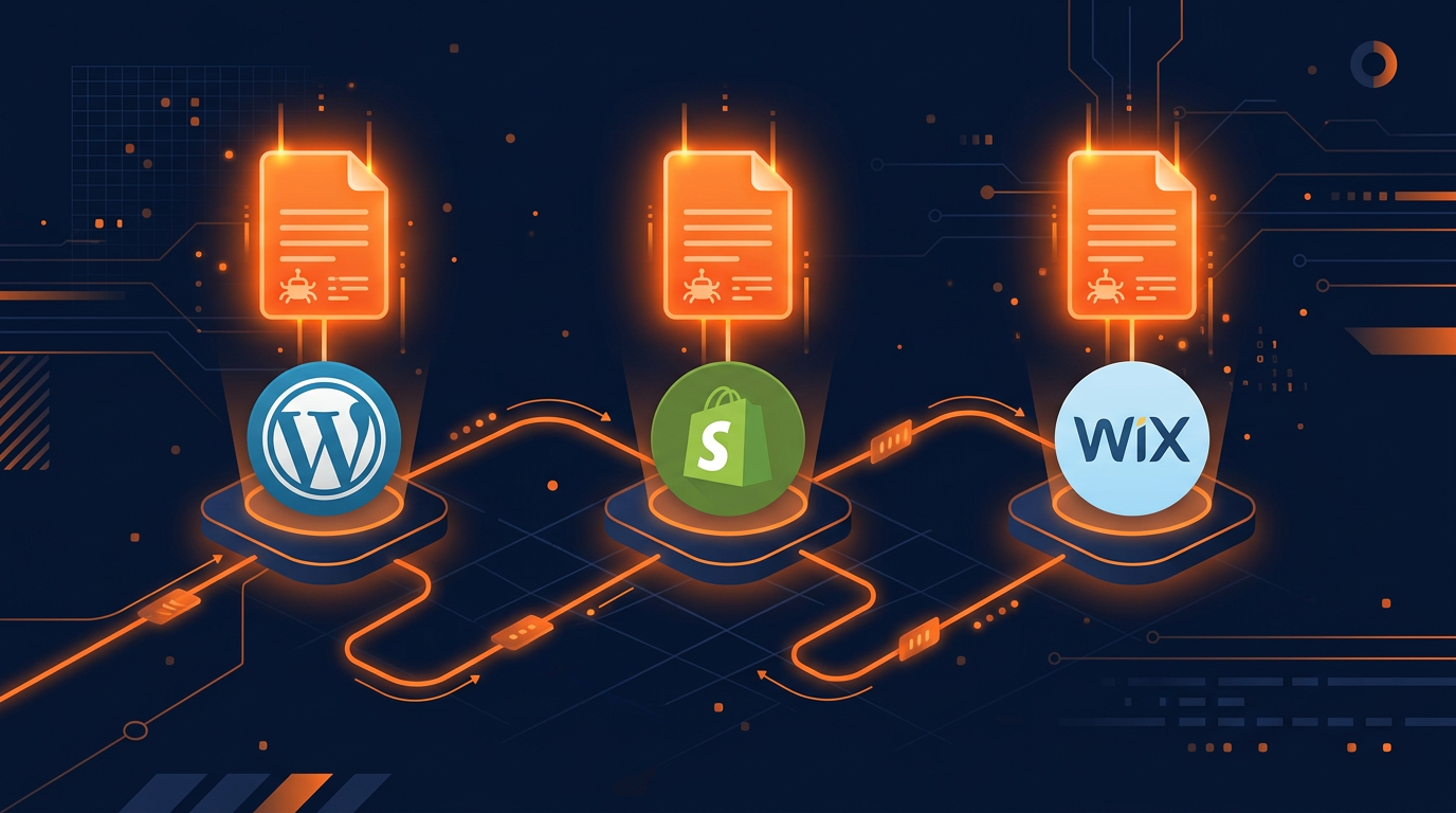 Different website platform configurations for robots.txt file management