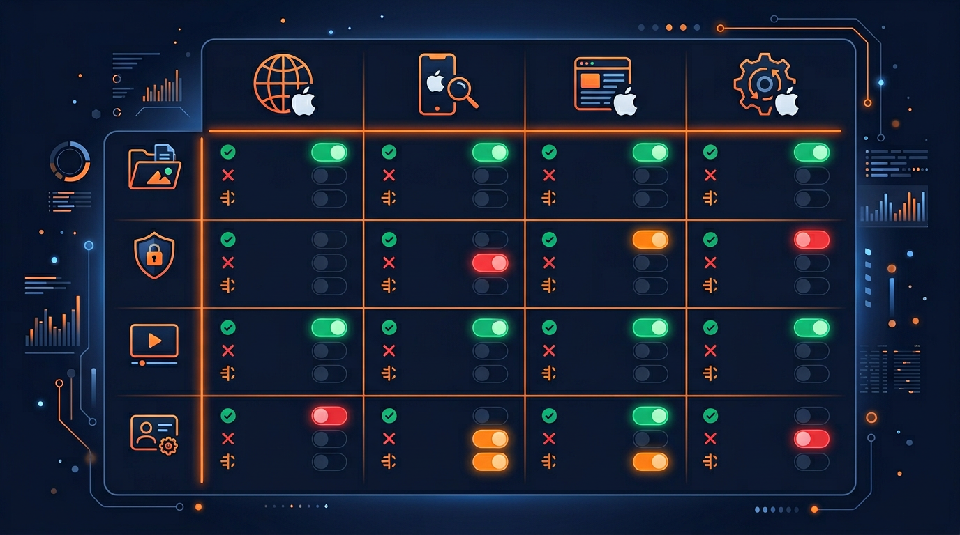 Decision matrix showing options for Applebot and Applebot-Extended access control
