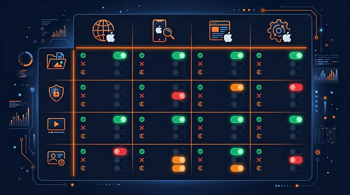 Decision matrix showing options for Applebot and Applebot-Extended access control