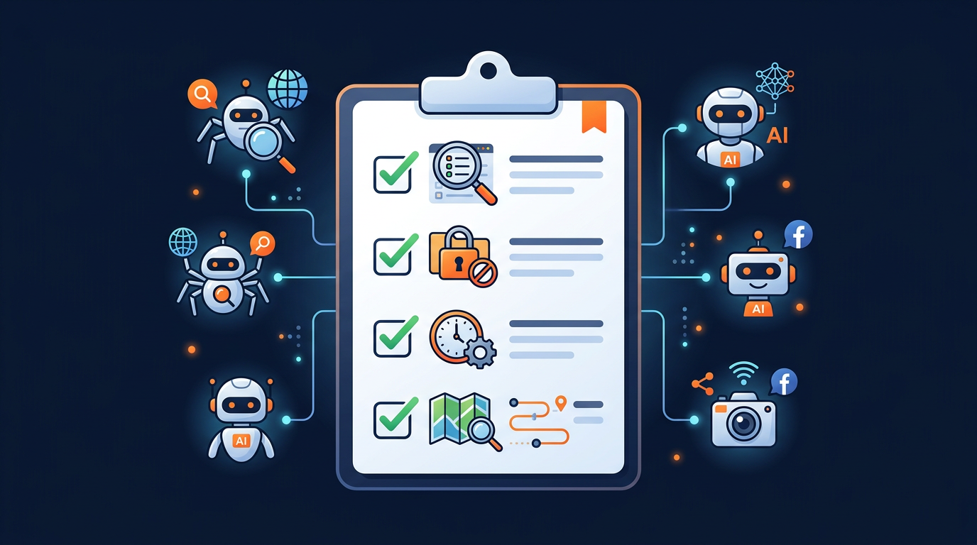 Robots.txt best practices checklist with checkmarks