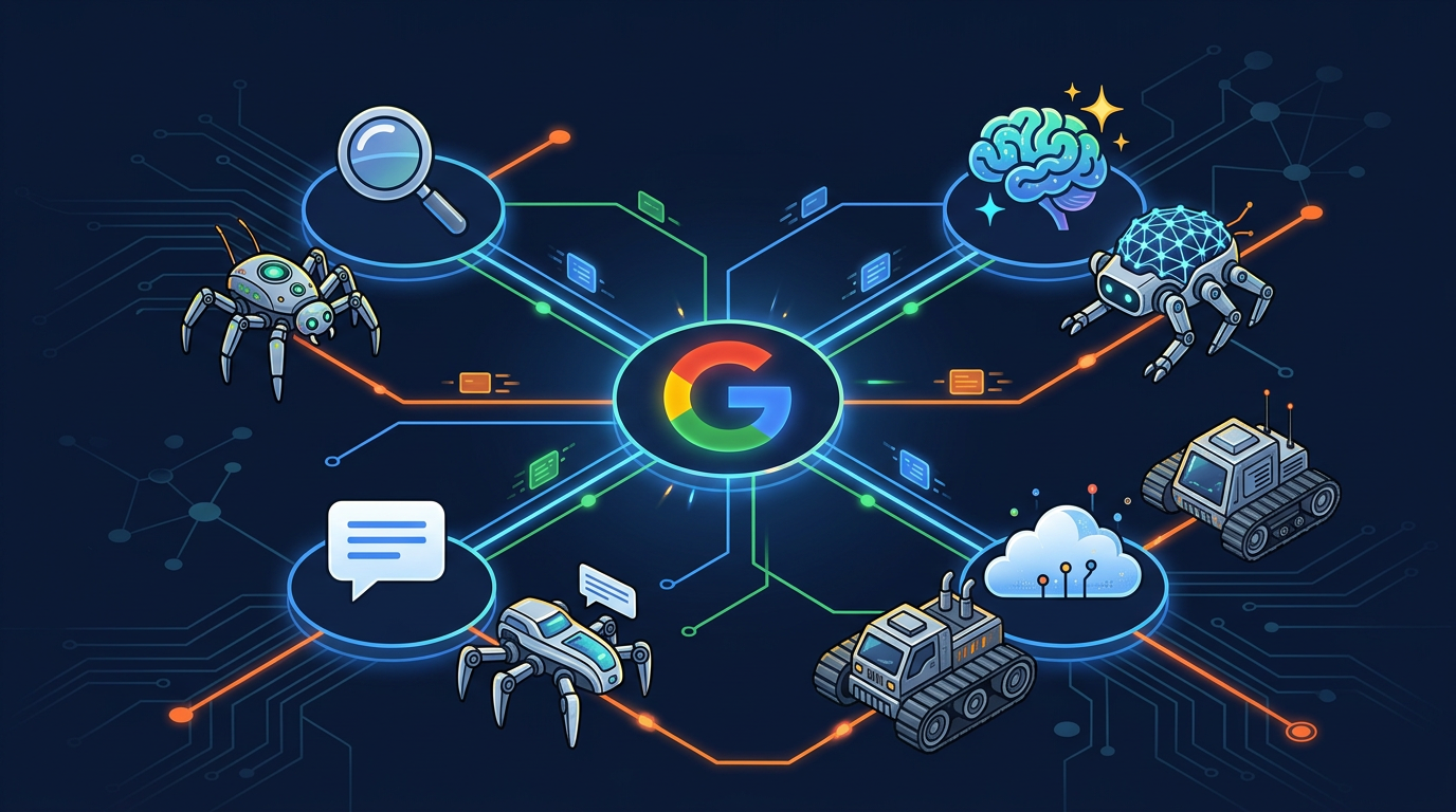 Google's AI ecosystem showing the relationship between different crawlers