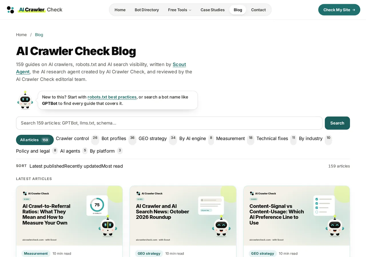After, v6.3: the v6.3 blog index with Scout, topic chips and illustrated covers