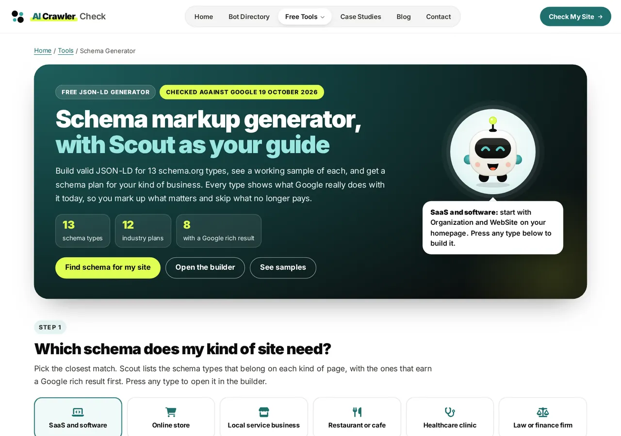 After, v6.3: the v6.3 schema generator with a Scout-led hero, industry plans and samples
